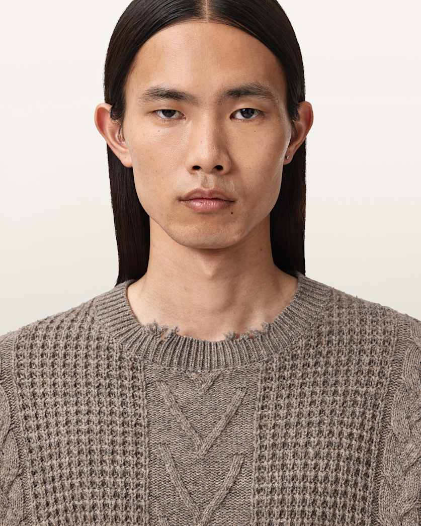 Rosy Brown סוודר לגברים Tenter ALLSAINTS