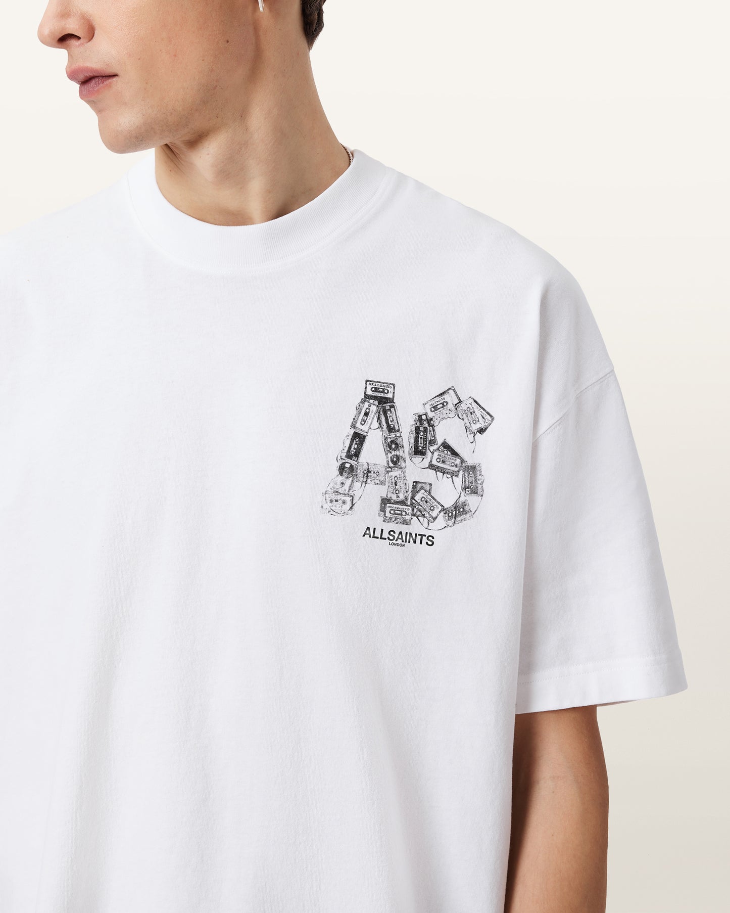 Lavender טי שירט קצרה לגברים Mixtape ALLSAINTS