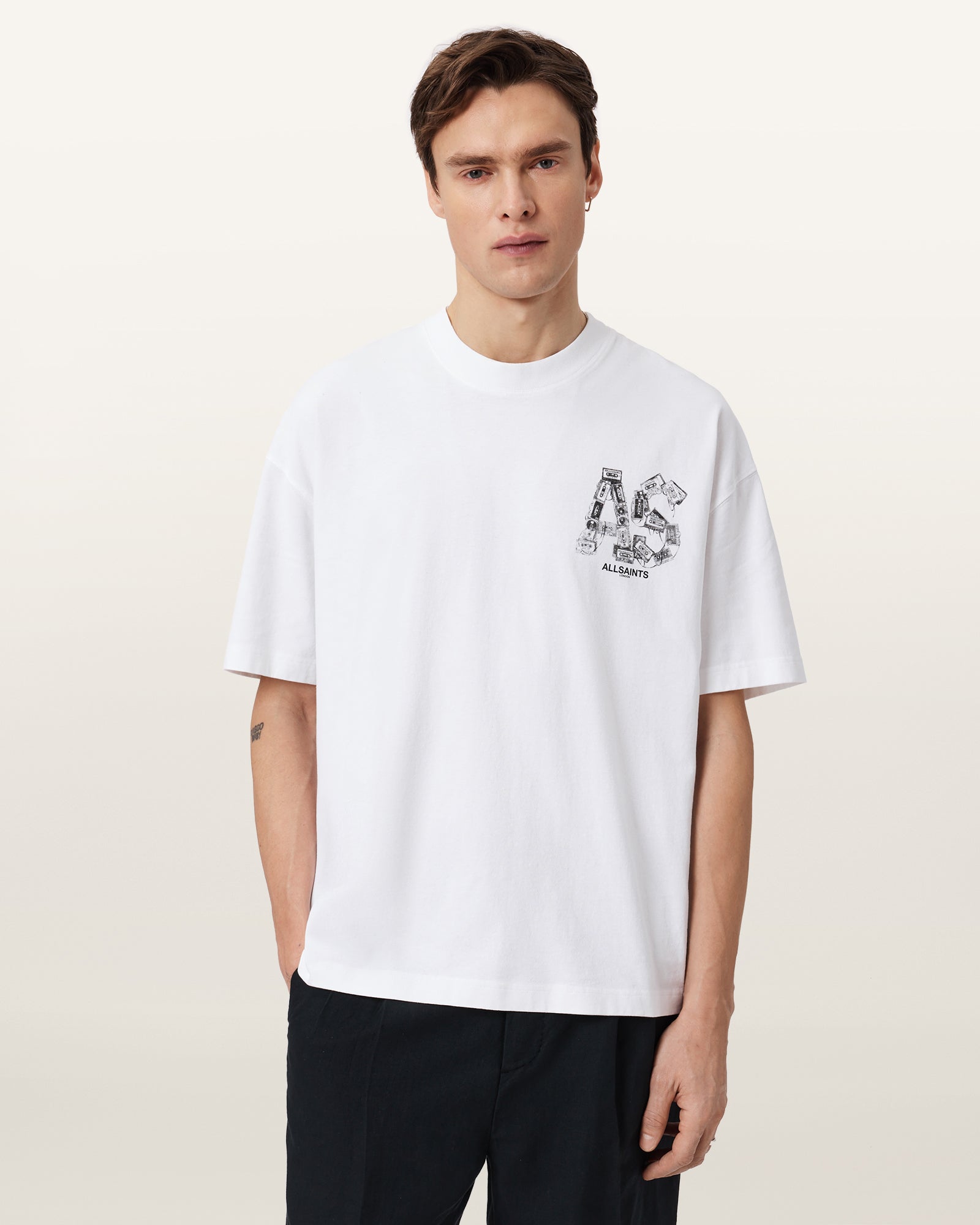 Seashell טי שירט קצרה לגברים Mixtape ALLSAINTS