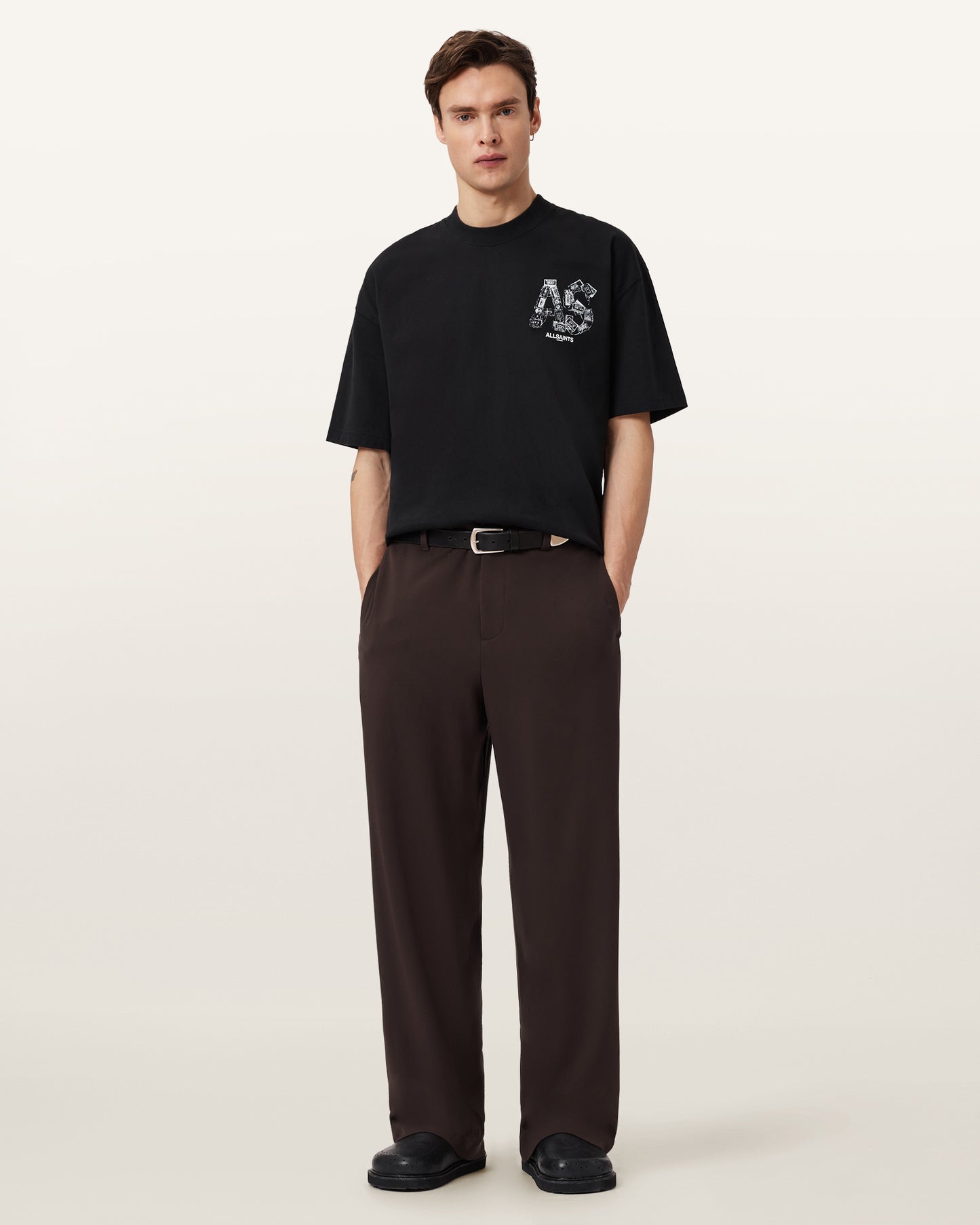 Seashell טי שירט קצרה לגברים Mixtape ALLSAINTS