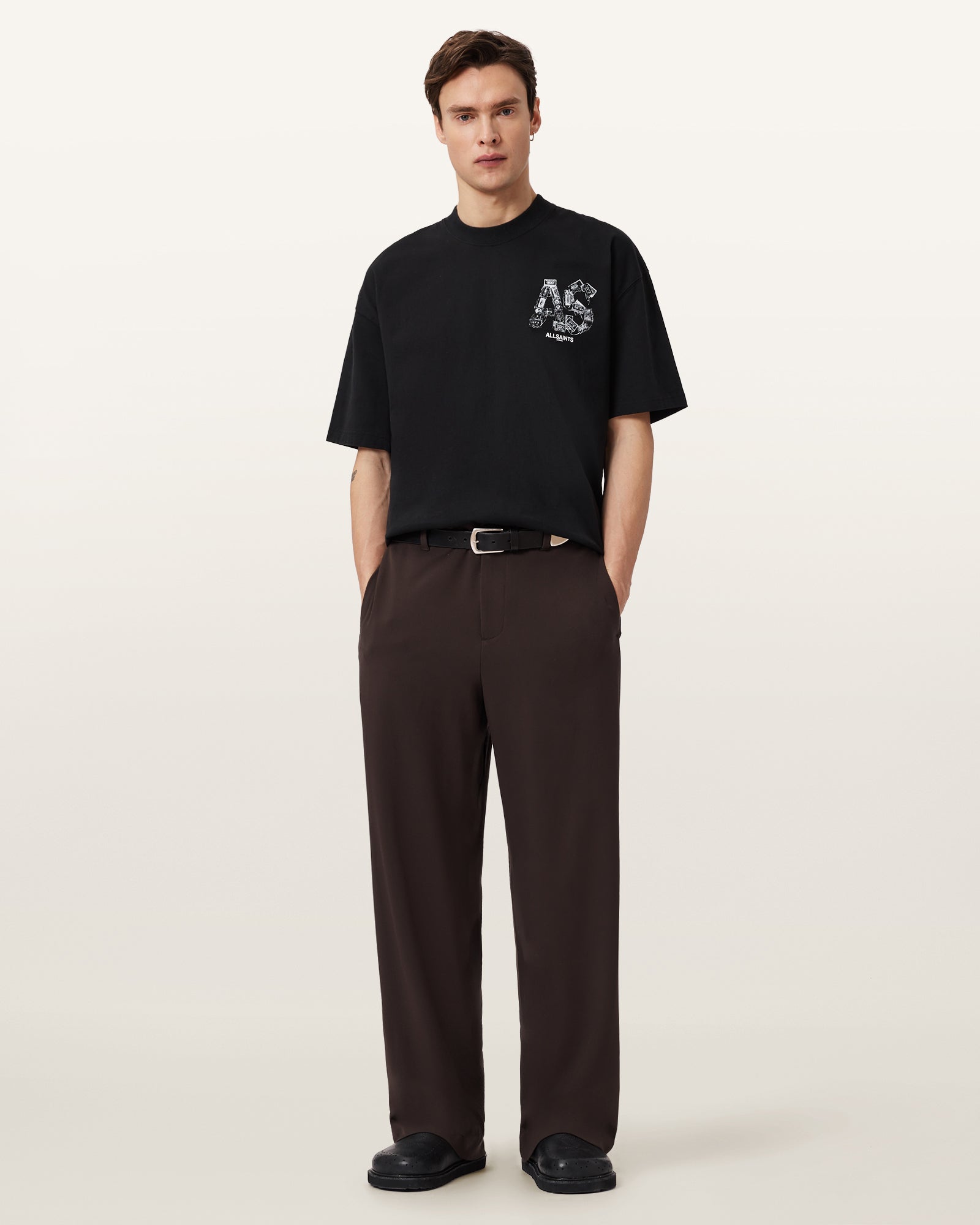 Seashell טי שירט קצרה לגברים Mixtape ALLSAINTS