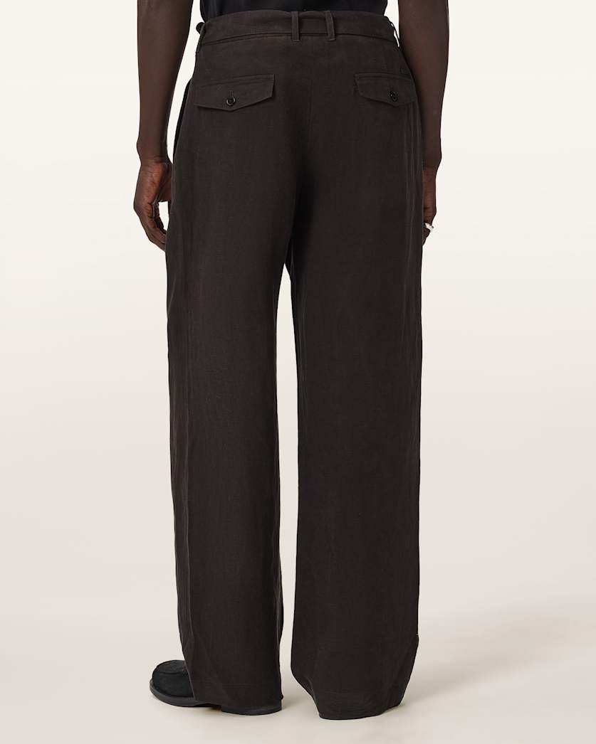 Dark Slate Gray מכנסי פשתן לגברים Marko ALLSAINTS