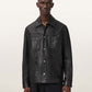 Dark Slate Gray ג'קט עור לגברים Biker Jacket ALLSAINTS