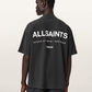 Dark Slate Gray טי שירט קצרה אוברסייז לגברים Backstage ALLSAINTS
