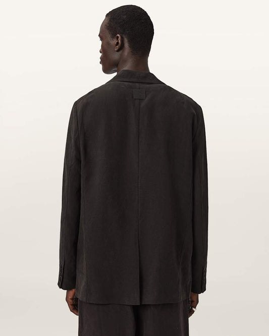 Black בלייזר פשתן לגברים Marko ALLSAINTS