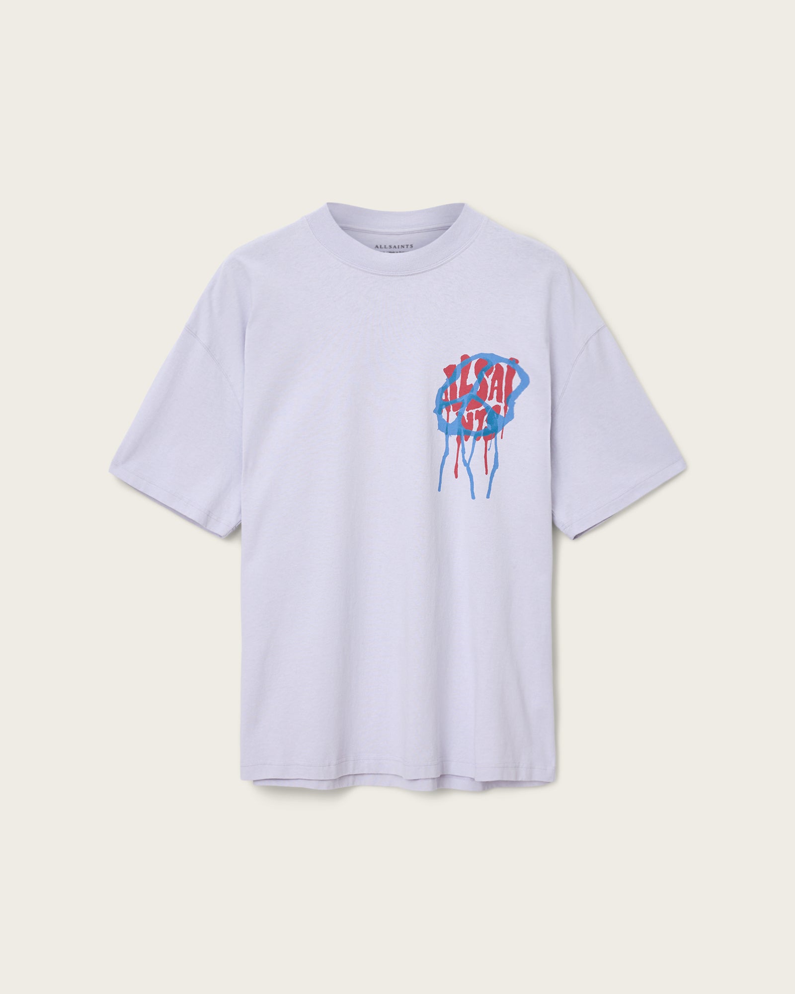 Lavender טי שירט קצרה לגברים Runner ALLSAINTS