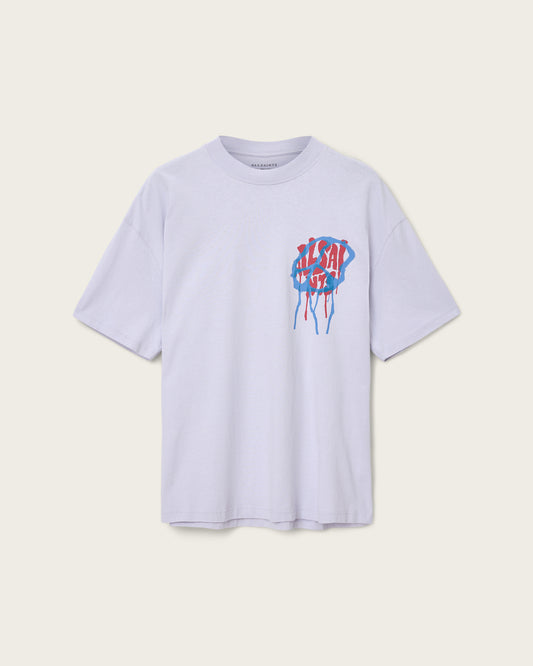 Lavender טי שירט קצרה לגברים Runner ALLSAINTS