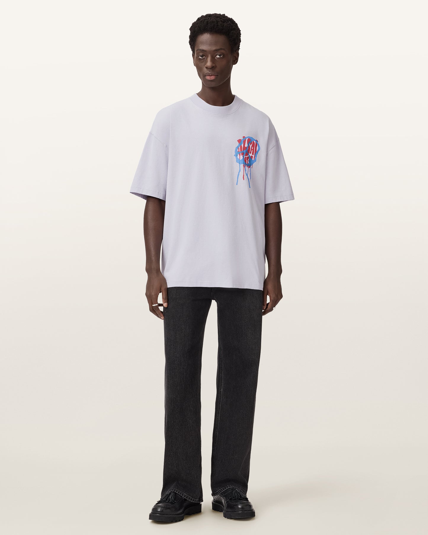 Antique White טי שירט קצרה לגברים Runner ALLSAINTS