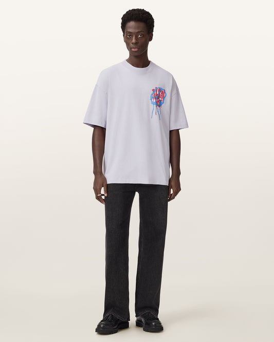 Antique White טי שירט קצרה לגברים Runner ALLSAINTS