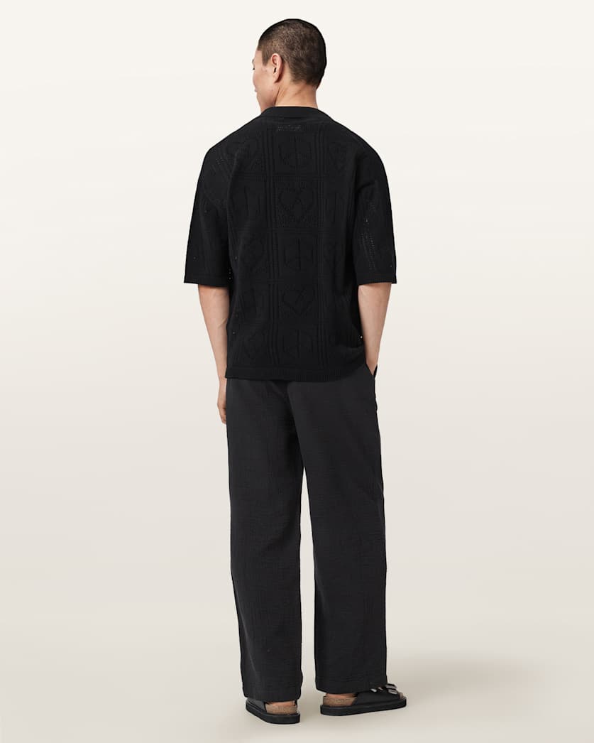 Black מכנסיים ארוכים לגברים Taiko ALLSAINTS