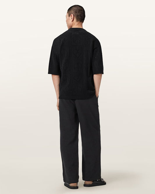 Black מכנסיים ארוכים לגברים Taiko ALLSAINTS