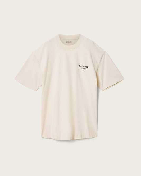Antique White טי שירט גרפית אוברסייז לגברים Dreamer ALLSAINTS