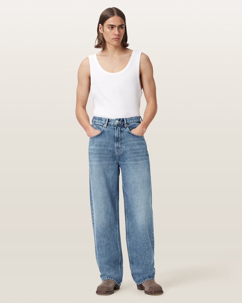 Light Gray ג'ינס רפוי לגברים Rivet - Relaxed Fit ALLSAINTS