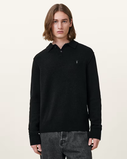 Beige סריג פולו לגברים Statten ALLSAINTS