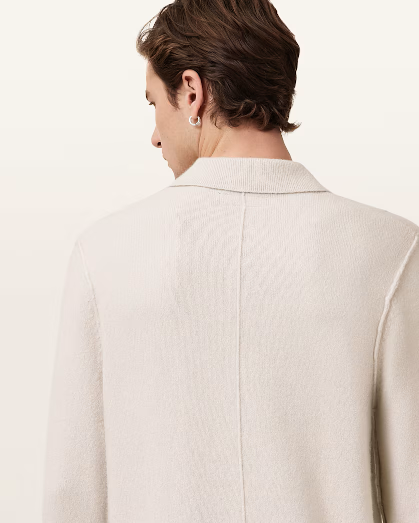 Antique White סריג פולו לגברים Statten ALLSAINTS