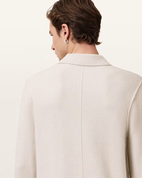 Antique White סריג פולו לגברים Statten ALLSAINTS