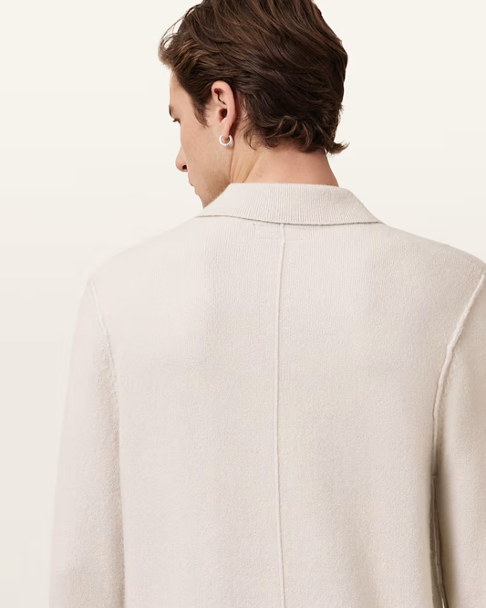 Antique White סריג פולו לגברים Statten ALLSAINTS