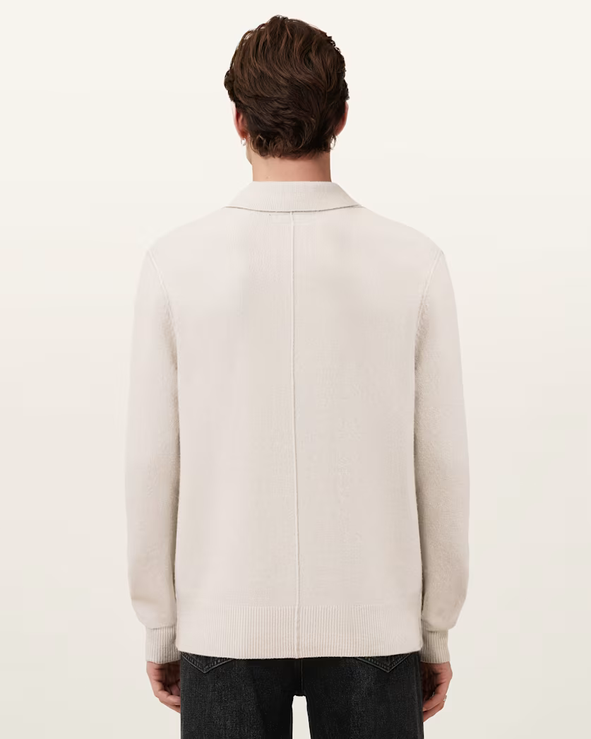 Antique White סריג פולו לגברים Statten ALLSAINTS