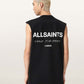 Black גופיה לגברים Underground Sl Crew ALLSAINTS