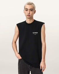 Black גופיה לגברים Underground Sl Crew ALLSAINTS