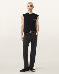 Antique White גופיה לגברים Underground Sl Crew ALLSAINTS