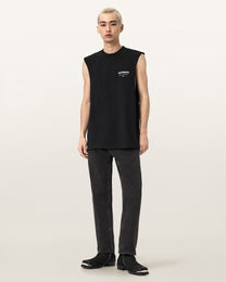 Antique White גופיה לגברים Underground Sl Crew ALLSAINTS