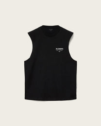 Black גופיה לגברים Underground Sl Crew ALLSAINTS