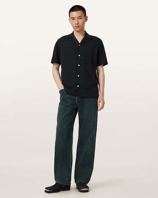 Seashell חולצה מכופתרת קצרה לגברים Relaxed Shirt ALLSAINTS