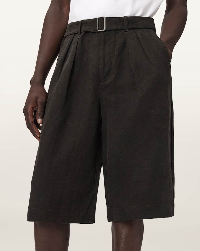 Dark Slate Gray שורטס פשתן לגברים Marko ALLSAINTS