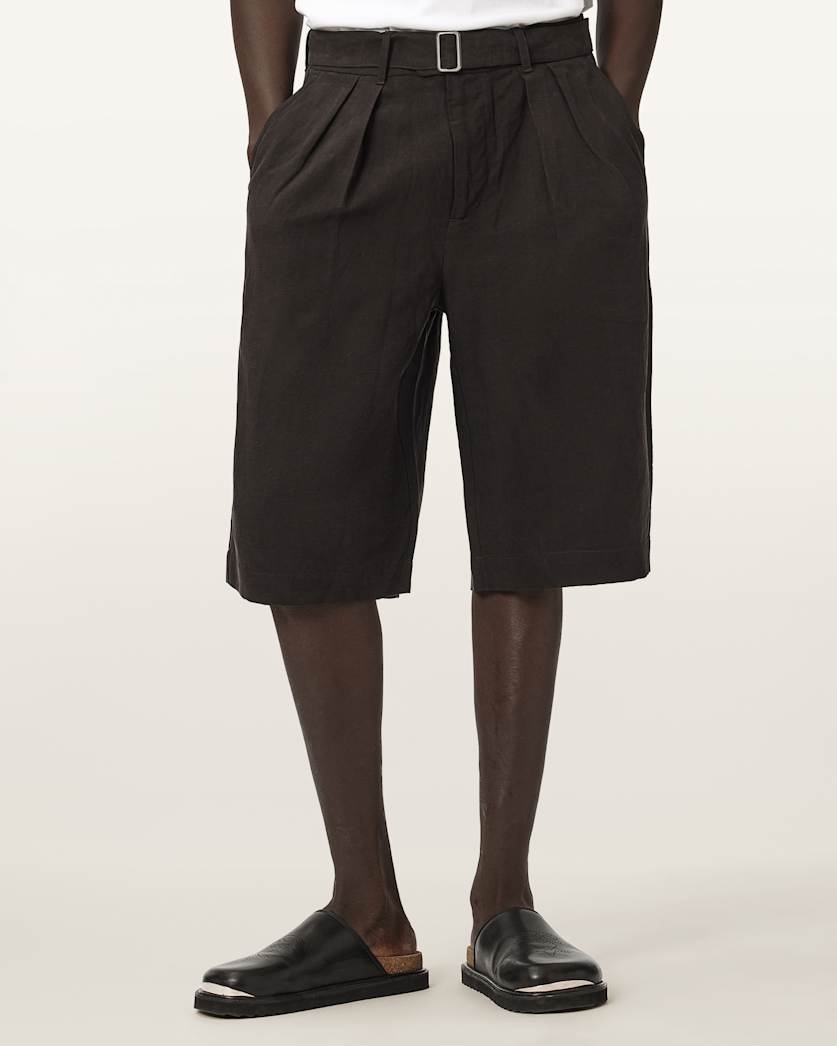 Dark Slate Gray שורטס פשתן לגברים Marko ALLSAINTS