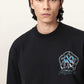 Dark Slate Gray טי שירט קצרה לגברים Affix Ss Crew ALLSAINTS