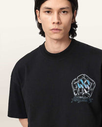 Dark Slate Gray טי שירט קצרה לגברים Affix Ss Crew ALLSAINTS