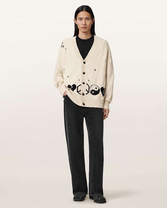 Antique White קרדיגן לגברים Tabua ALLSAINTS