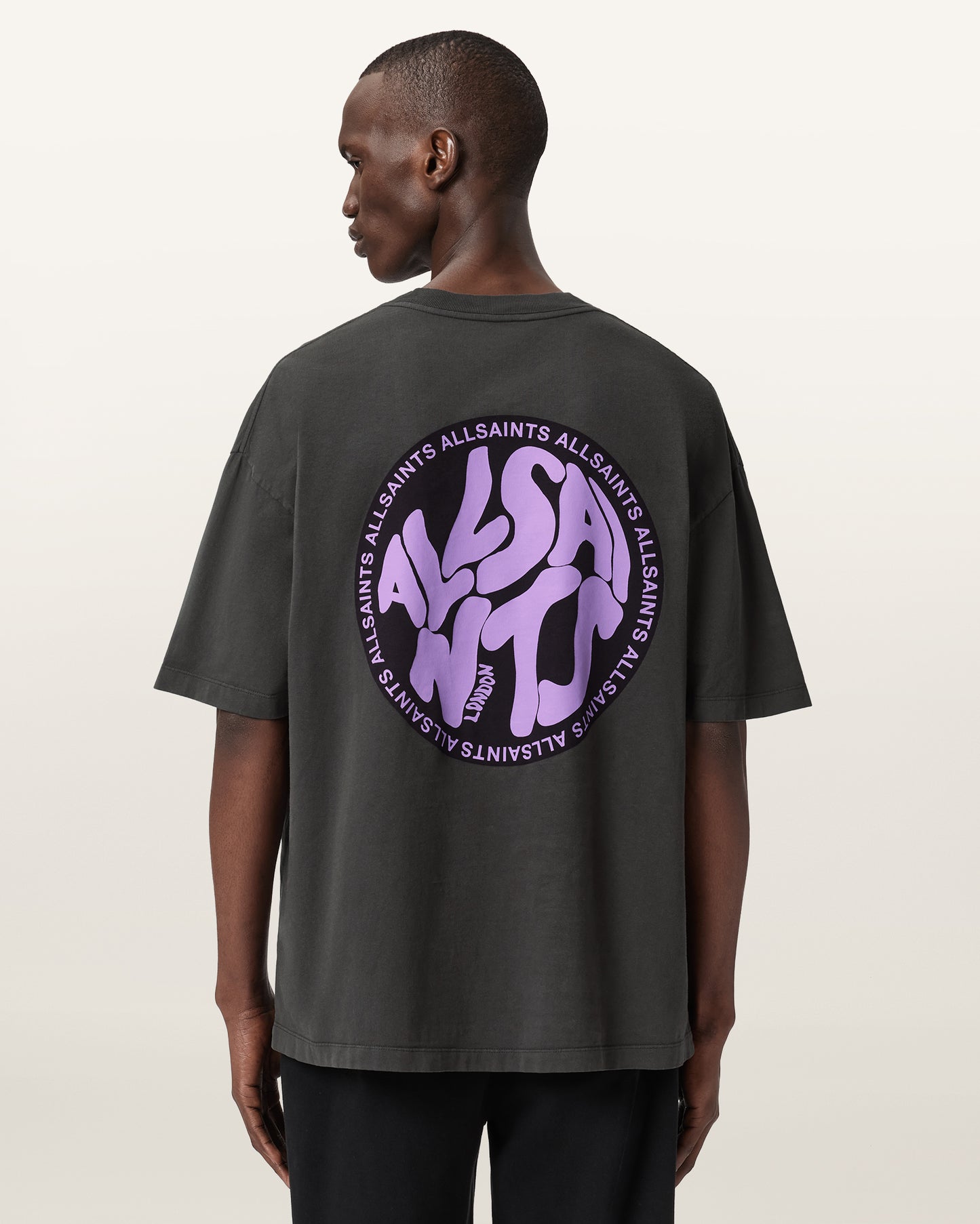 Beige טי שירט קצרה Distortion ALLSAINTS