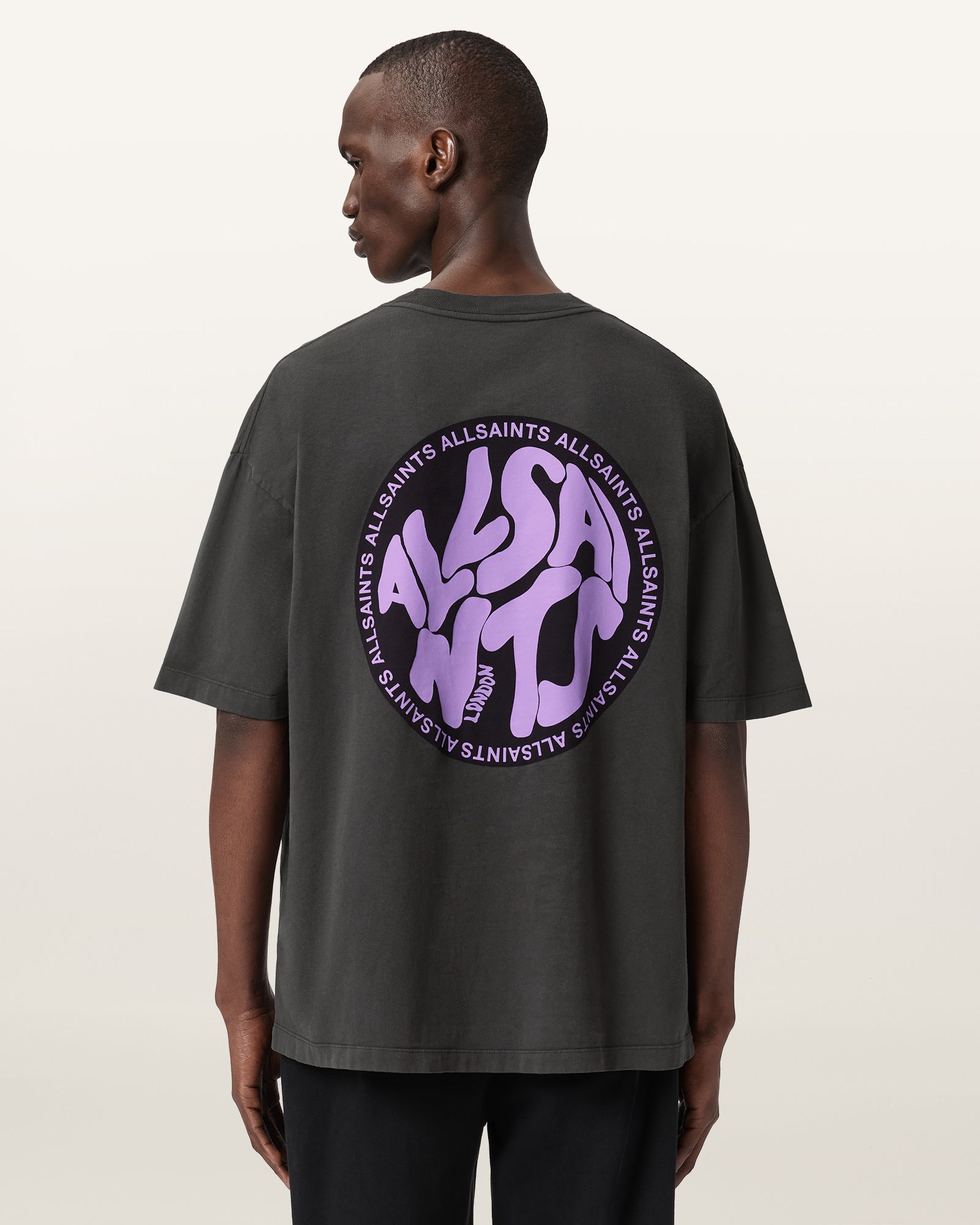 Beige טי שירט קצרה Distortion ALLSAINTS