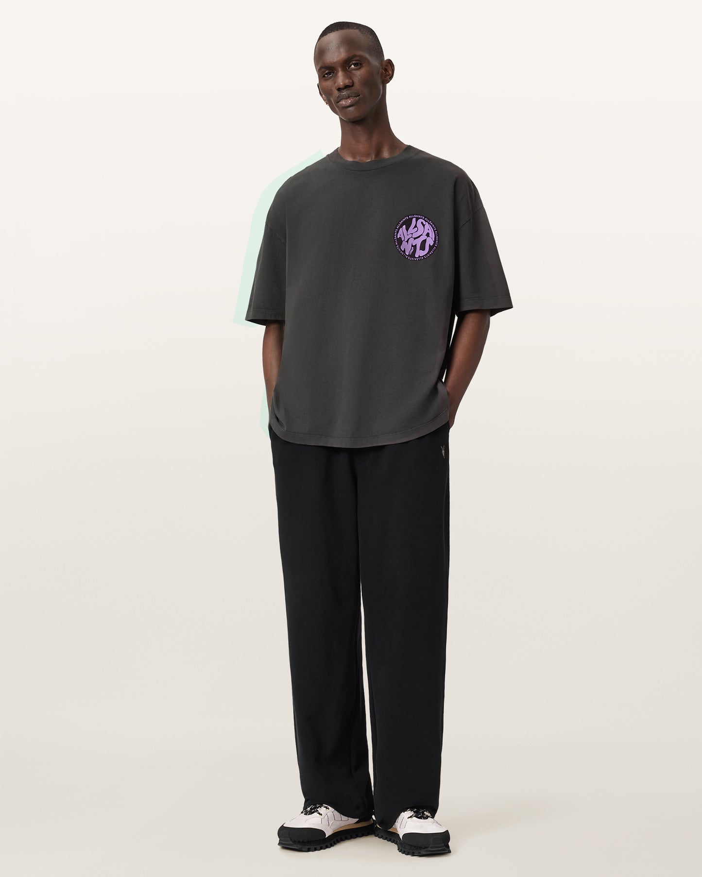 Dark Slate Gray טי שירט קצרה Distortion ALLSAINTS