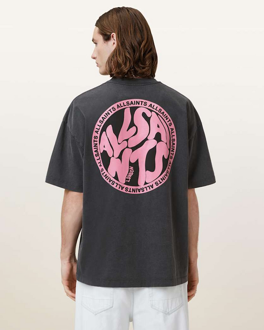 Dark Slate Gray טי שירט קצרה לגברים Distortion SS ALLSAINTS