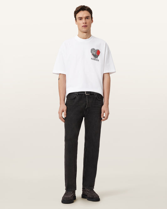 Antique White טי שירט קצרה לגברים Chaste ALLSAINTS