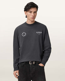 Dark Slate Gray טי שירט ארוכה לגברים Oversized Sweat ALLSAINTS