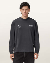 Dark Slate Gray טי שירט ארוכה לגברים Oversized Sweat ALLSAINTS