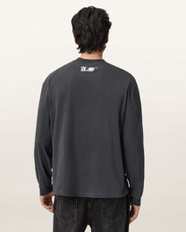 Dark Slate Gray טי שירט ארוכה לגברים Oversized Sweat ALLSAINTS