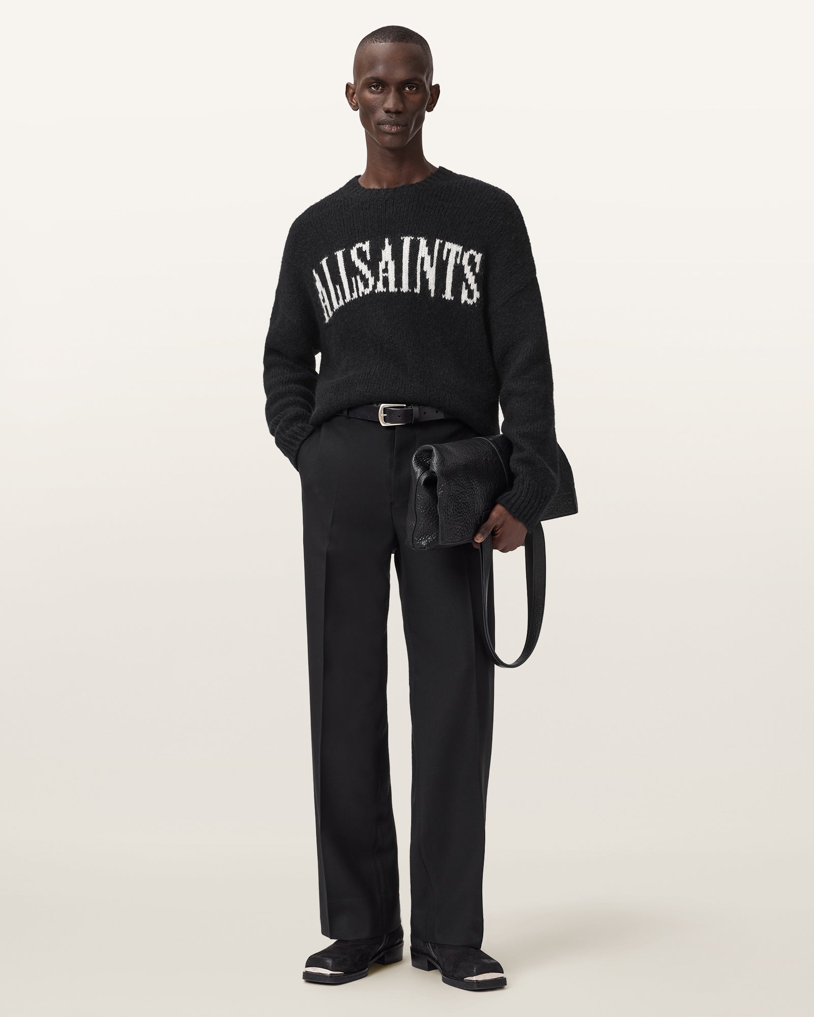 Black סוודר לגברים Stokes ALLSAINTS