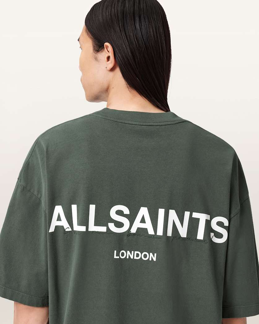 Beige טי שירט קצרה לגברים Halcyon SS ALLSAINTS