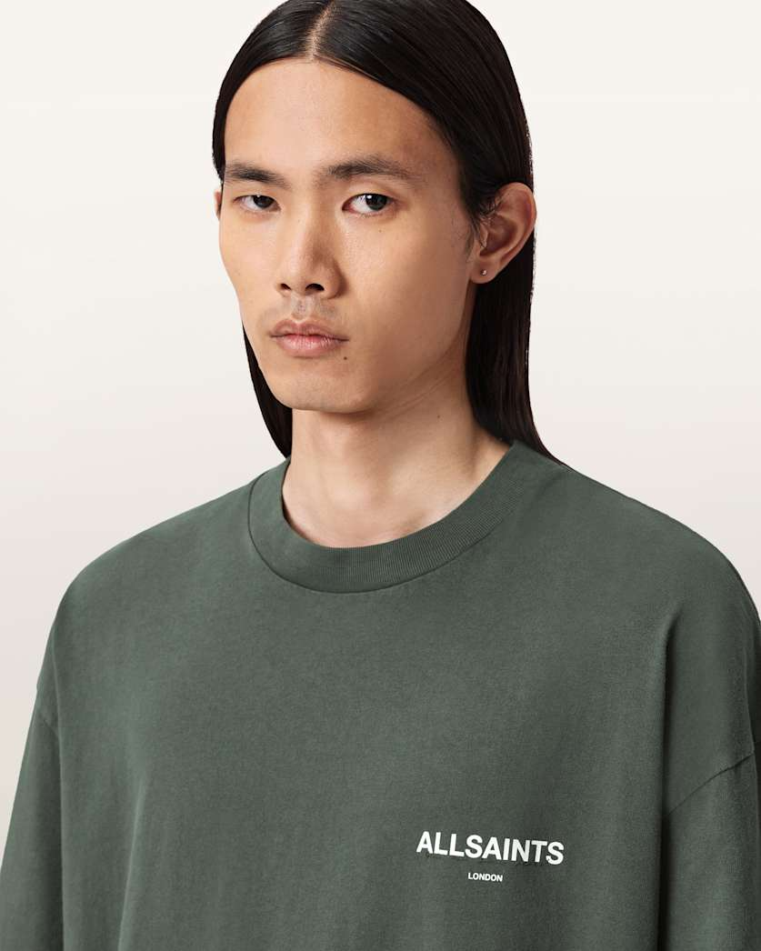 Antique White טי שירט קצרה לגברים Halcyon SS ALLSAINTS