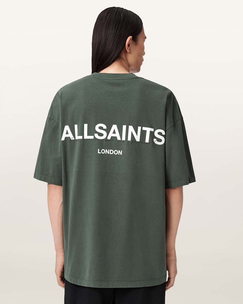 Beige טי שירט קצרה לגברים Halcyon SS ALLSAINTS