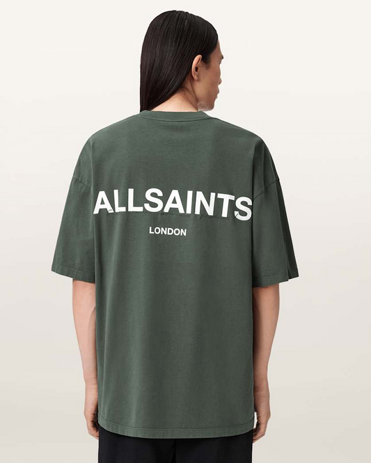 Beige טי שירט קצרה לגברים Halcyon SS ALLSAINTS