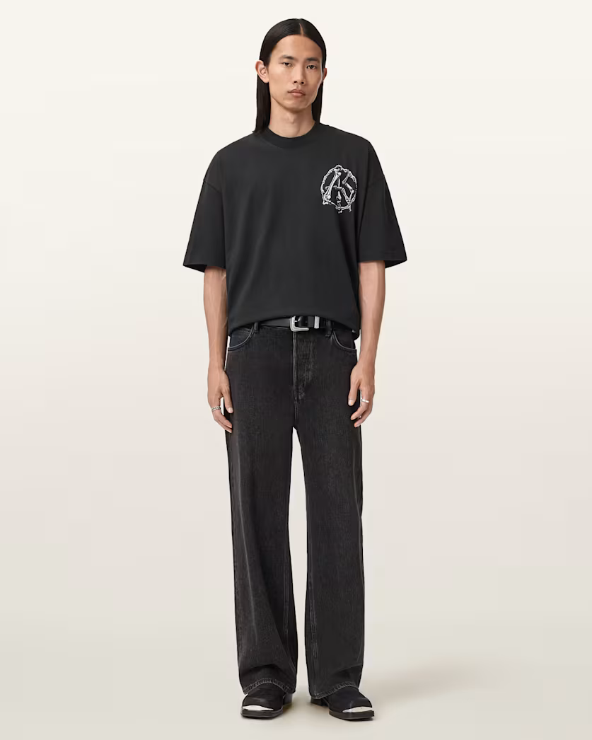 Antique White טי שירט קצרה לגברים Anatomica ALLSAINTS