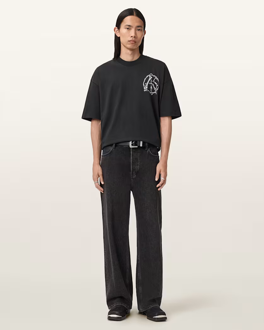 Antique White טי שירט קצרה לגברים Anatomica ALLSAINTS