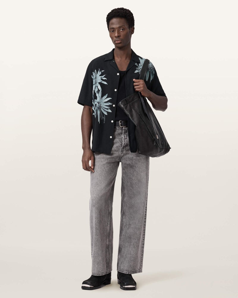 Seashell חולצה מכופתרת קצרה לגברים Floraze SS Shirt ALLSAINTS