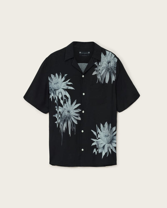 Lavender חולצה מכופתרת קצרה לגברים Floraze SS Shirt ALLSAINTS